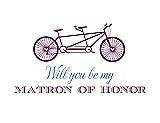 Front View Thumbnail - Paradise & Cornflower Will You Be My Matron of Honor Card - Bike