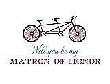 Front View Thumbnail - Plum Raisin & Cornflower Will You Be My Matron of Honor Card - Bike