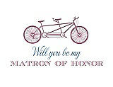 Front View Thumbnail - Rosebud & Cornflower Will You Be My Matron of Honor Card - Bike
