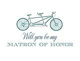Front View Thumbnail - Seaside & Cornflower Will You Be My Matron of Honor Card - Bike