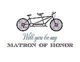Front View Thumbnail - African Violet & Cornflower Will You Be My Matron of Honor Card - Bike