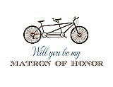 Front View Thumbnail - Almond & Cornflower Will You Be My Matron of Honor Card - Bike