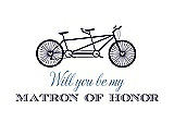 Front View Thumbnail - Amethyst & Cornflower Will You Be My Matron of Honor Card - Bike