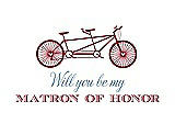 Front View Thumbnail - Barcelona & Cornflower Will You Be My Matron of Honor Card - Bike