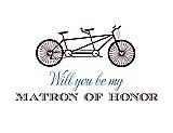 Front View Thumbnail - Bordeaux & Cornflower Will You Be My Matron of Honor Card - Bike