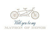 Front View Thumbnail - Cameo & Cornflower Will You Be My Matron of Honor Card - Bike