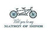 Front View Thumbnail - Caspian & Cornflower Will You Be My Matron of Honor Card - Bike
