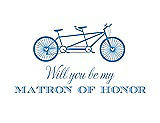 Front View Thumbnail - Cornflower & Cornflower Will You Be My Matron of Honor Card - Bike