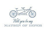 Front View Thumbnail - Cloudy & Cornflower Will You Be My Matron of Honor Card - Bike