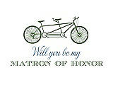 Front View Thumbnail - Clover & Cornflower Will You Be My Matron of Honor Card - Bike