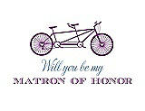 Front View Thumbnail - Dahlia & Cornflower Will You Be My Matron of Honor Card - Bike