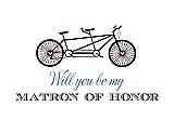 Front View Thumbnail - Eggplant & Cornflower Will You Be My Matron of Honor Card - Bike