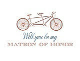Front View Thumbnail - Fresco & Cornflower Will You Be My Matron of Honor Card - Bike