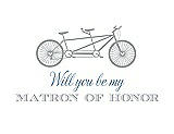 Front View Thumbnail - Frost & Cornflower Will You Be My Matron of Honor Card - Bike