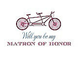 Front View Thumbnail - Fruit Punch & Cornflower Will You Be My Matron of Honor Card - Bike