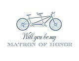 Front View Thumbnail - Ice Blue & Cornflower Will You Be My Matron of Honor Card - Bike