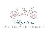 Front View Thumbnail - Ice Pink & Cornflower Will You Be My Matron of Honor Card - Bike