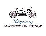 Front View Thumbnail - Italian Plum & Cornflower Will You Be My Matron of Honor Card - Bike