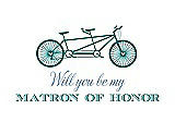 Front View Thumbnail - Jade & Cornflower Will You Be My Matron of Honor Card - Bike