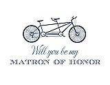 Front View Thumbnail - Larkspur Blue & Cornflower Will You Be My Matron of Honor Card - Bike