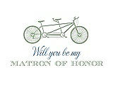 Front View Thumbnail - Mermaid & Cornflower Will You Be My Matron of Honor Card - Bike
