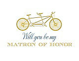 Front View Thumbnail - Marigold & Cornflower Will You Be My Matron of Honor Card - Bike