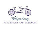 Front View Thumbnail - Pansy & Cornflower Will You Be My Matron of Honor Card - Bike