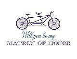 Front View Thumbnail - Passion & Cornflower Will You Be My Matron of Honor Card - Bike