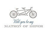Front View Thumbnail - Pebble Beach & Cornflower Will You Be My Matron of Honor Card - Bike