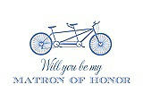 Front View Thumbnail - Periwinkle - PANTONE Serenity & Cornflower Will You Be My Matron of Honor Card - Bike