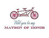 Front View Thumbnail - Posie & Cornflower Will You Be My Matron of Honor Card - Bike
