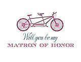 Front View Thumbnail - Pretty In Pink & Cornflower Will You Be My Matron of Honor Card - Bike