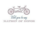 Front View Thumbnail - Quartz & Cornflower Will You Be My Matron of Honor Card - Bike