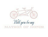 Front View Thumbnail - Rose Water & Cornflower Will You Be My Matron of Honor Card - Bike