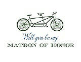 Front View Thumbnail - Sage & Cornflower Will You Be My Matron of Honor Card - Bike
