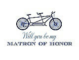 Front View Thumbnail - Sapphire & Cornflower Will You Be My Matron of Honor Card - Bike