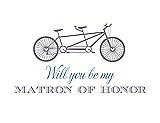 Front View Thumbnail - Shadow & Cornflower Will You Be My Matron of Honor Card - Bike