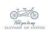 Front View Thumbnail - Slate & Cornflower Will You Be My Matron of Honor Card - Bike