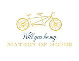 Front View Thumbnail - Sunflower & Cornflower Will You Be My Matron of Honor Card - Bike