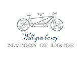 Front View Thumbnail - Sterling & Cornflower Will You Be My Matron of Honor Card - Bike