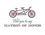 Front View Thumbnail - Sugar Plum & Cornflower Will You Be My Matron of Honor Card - Bike