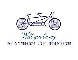 Front View Thumbnail - Tahiti & Cornflower Will You Be My Matron of Honor Card - Bike