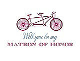 Front View Thumbnail - Tutti Frutti & Cornflower Will You Be My Matron of Honor Card - Bike