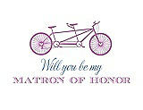 Front View Thumbnail - Tulip & Cornflower Will You Be My Matron of Honor Card - Bike