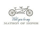Front View Thumbnail - Twig & Cornflower Will You Be My Matron of Honor Card - Bike