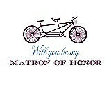 Front View Thumbnail - Wild Berry & Cornflower Will You Be My Matron of Honor Card - Bike