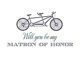 Front View Thumbnail - Wisteria & Cornflower Will You Be My Matron of Honor Card - Bike