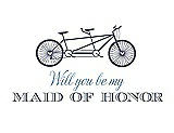 Front View Thumbnail - Blue Steel & Cornflower Will You Be My Maid of Honor - Bike
