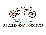 Front View Thumbnail - Cinnamon & Cornflower Will You Be My Maid of Honor - Bike