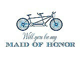 Front View Thumbnail - Cerulean & Cornflower Will You Be My Maid of Honor - Bike